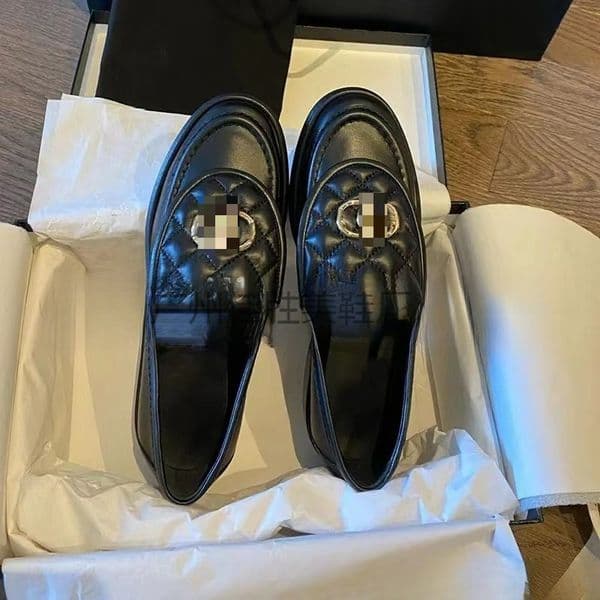 24 Summer New Style Schoolbag Buckle Leather British Style Black Flat Shoes