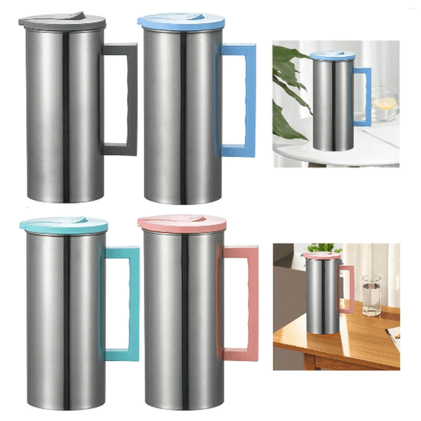Water Bottles Stainless Steel Pitcher 1.8 L Bottle Household Multipurpose Tea Kettle Metal For Party Camping Kitchen Travel Milk