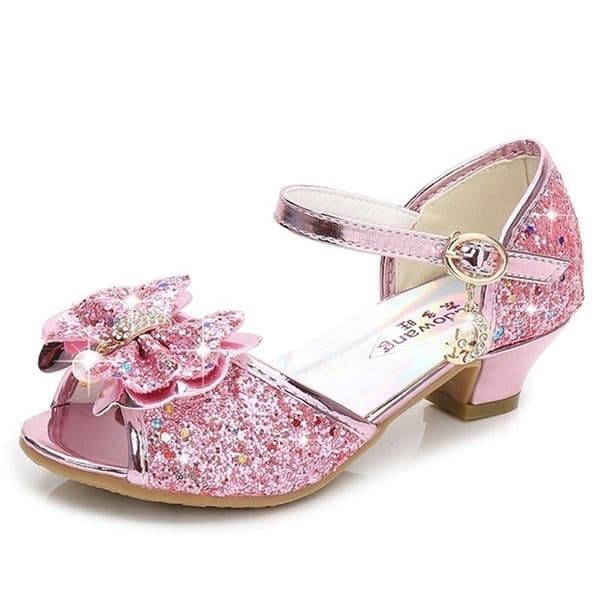 Princess Girls Party Shoes Children Sandals Colorful Sequins High Heels Shoes Girls Sandals Peep Toe Summer Kids Shoes CSH813250904ww1BJ