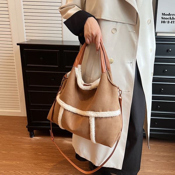 Women s Shoulder Bag Retro Women s Crossbody Bag Large Capacity trend New Fashionable Commuting Suede Armpit Handbag Autumn New Designer Bag