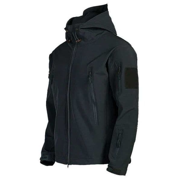 2024 new Multiple pockets Outdoor Sharkskin Softshell Rushing Jacket Suit Mens Fan Windproof Padded Mountaineering Jacket W250906
