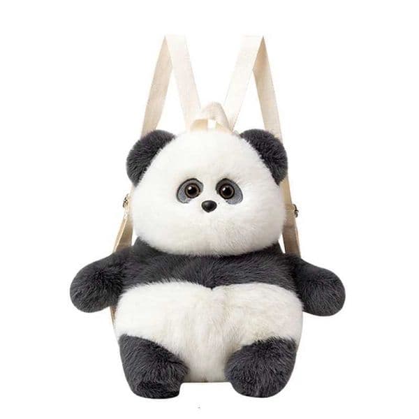Cute Cartoon Panda Pig Shoulder Bag Plush Womens Shoulder Bag Plush Fluffy College Style Pink Backpack Casual X250906