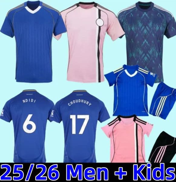 25 26 Leicester Cities Soccer Jerseys MAVIDIDI 2025 2026 EL KHANNOUSS DAKA CANNON VARDY FAES COADY MADDISON AYOZE NDIDI SOUMARE Football shirt Men Kids Kit Uniform
