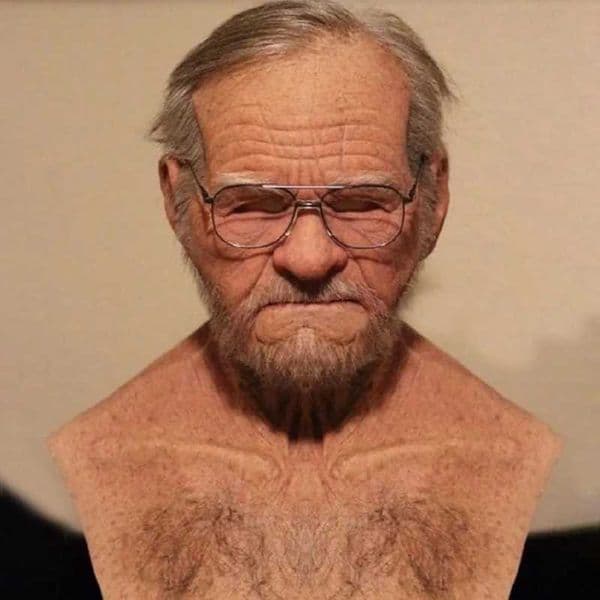 Luxury Designer Decor Halloween Hot Mask Headset Old Man Grandpa Face Wig room Decoration For Home