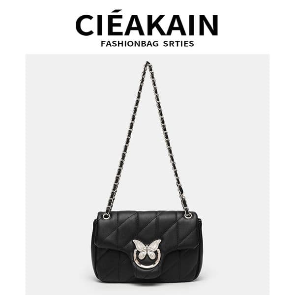 Designer new shoulder diagonal cross fashion hundred build rhombic chain lock bag