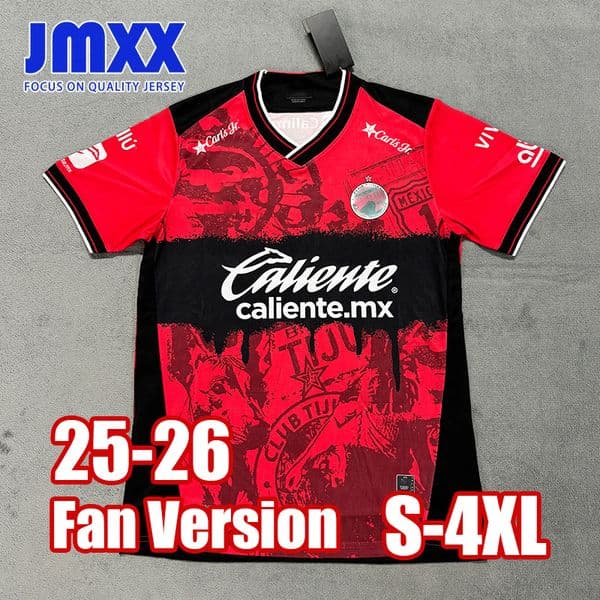 XXXL 4XL JMXX 25 26 Tijuana Soccer Jersey Home Away Third Fourth Special Mens Uniform Jerseys Man Football Man Shirt 2025 2026 Fan Version