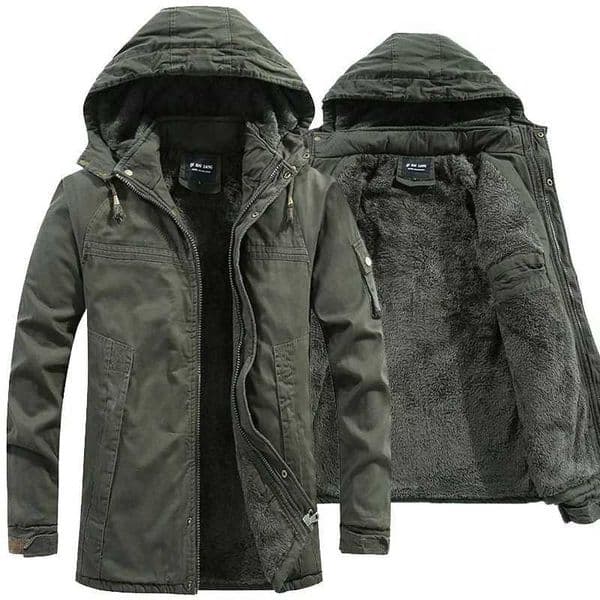 Parkas Coat Military Windproof Hooded Jackets Man Washed Cotton Thick Fleece Casual New Winter Warm Varsity Jacket Men W250906