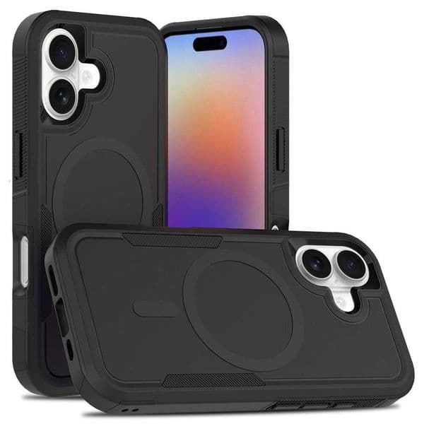 DHelectronics New Apple 17pro Qihang TPU Two-in-One 16 Full Coverage Anti-drop Magnetic Phone Protective Case