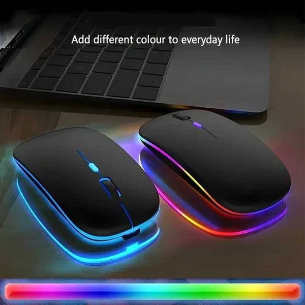 RGB Optical Wireless Mouse compatible Gaming Mouse 24Ghz Rechargeable Silent Mice for Tablet Computer Laptop Mac iPad Z250906