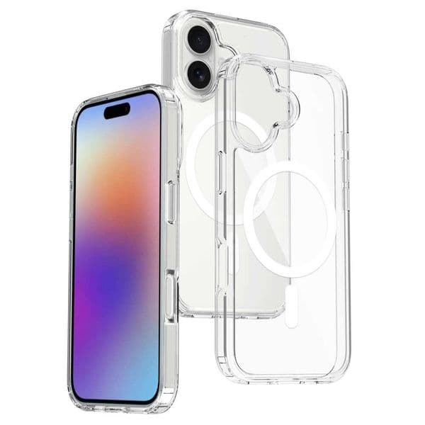 DHelectronics Suitable for iPhone17 Transparent Magnetic Phone Apple 17Air Wireless Charging MagSafe Protective Case