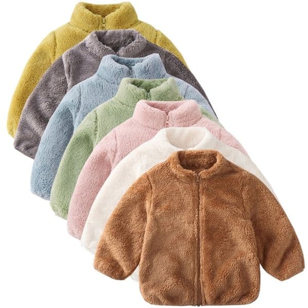 1pcs Boys Girls Autumn Coat Children Winter Thermal Fleece Jacket Kids Coats Double Sided Velvet Outerwear Baby Warm Clothes 250905BJ