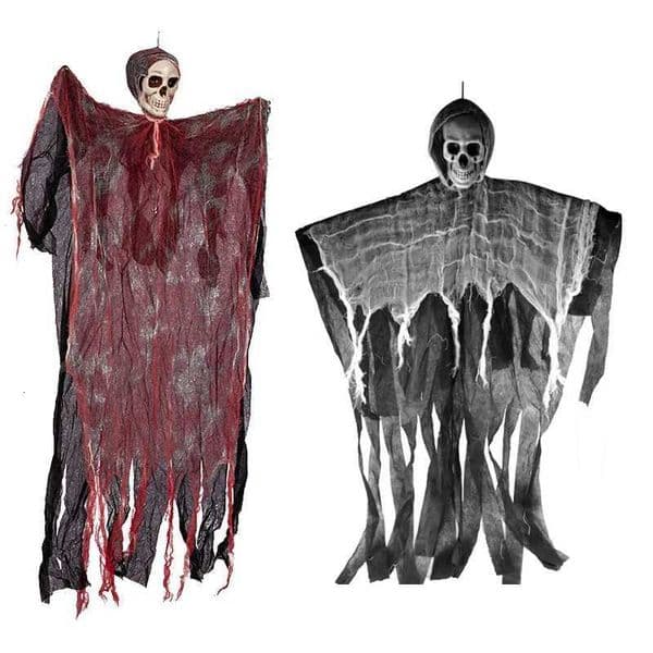 1pc 90CM Halloween Decor Skeleton Ghosts Hanging Decoration Decorations For Outdoor Indoor Party Bar Scary Props Graveyard DecorXJ250906