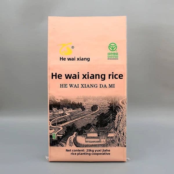 Printed 25kg 50kg PP Woven Moisture-Proof Reusable Plastic Packaging Bags with BOPP for Rice Noodles and Feed