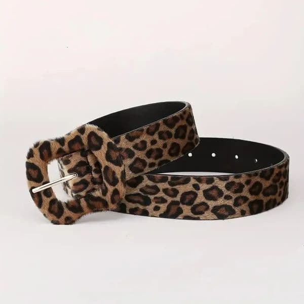 Y2k Leopard Print Womens Belt Hip Hop Trendy Girls Fashion Casual Jeans Dress cessories Pu Leather Waistband Girdle 250905 Z260507