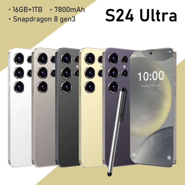 S25 S24 Ultra Phone 5G Smartphone Face recognition Unlock 7.3-inch HD Full screen video Clear display 20MP camera GPS