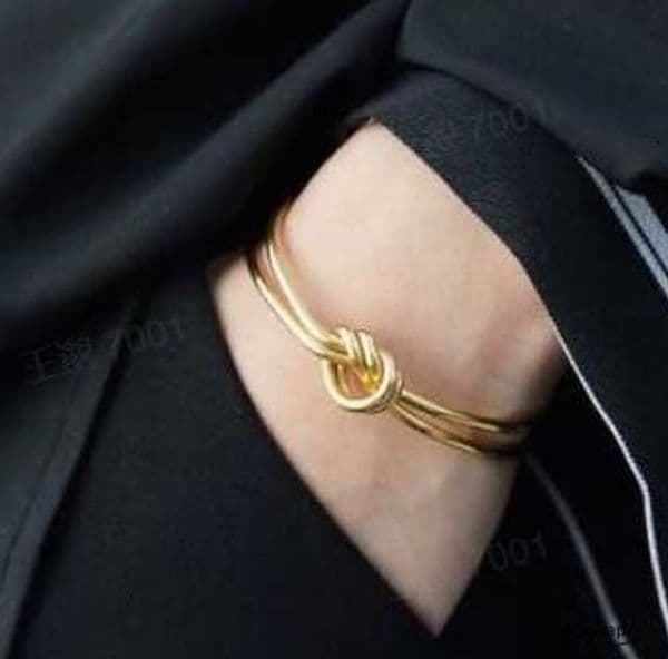 Stainless Steel Metal Knot Open Cuff Bracelet Bangle PVD Plated For Women Water Resistant Minimalist Jewelry 250711 Ddmyfeb Ddmyfeb