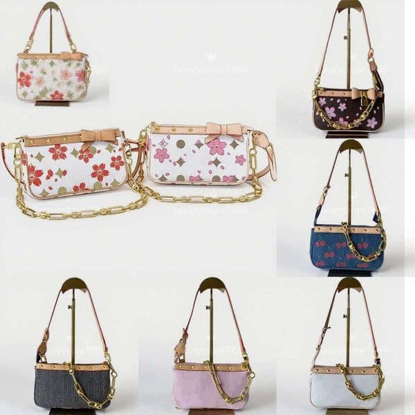 Designer Women Bag Cherry Bags Denim Totes Handbag Purse Messenger Chain purses ladies handbags