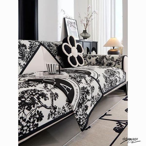 Designer Blanket Non-Slip Sectional Covers L Shape Resistant Slipcover For Furniture Bed Couch Sofa Warm Flower Ddmyhome