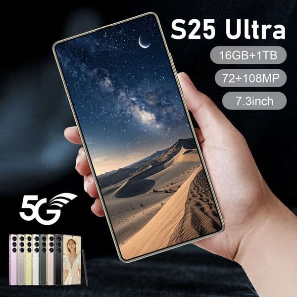 S25 Ultra phone 7.3inch 5G Cell Phones Unlock Touch play Screen S24 Mobile phone Local Warehousee Android Smartphone