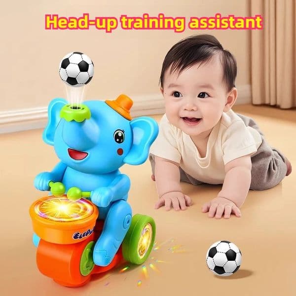 Musical Walking Elephant Drummer Toys for Kid Musical Toy with LED Light Music Sensory Activity Toys Learning Educational Toys250918BJ