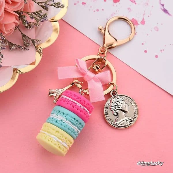 Lovely Aron Eiffel Tower Keychain Bowknot Car Keyring Bag Purse Pendant Food Cake Aroon Key Chain 250522 ddmyLucky ddmyLucky ddmyLucky ddmyLucky