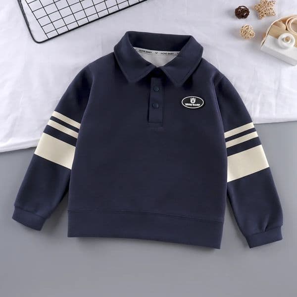 Children Polo Shirts Spring Autumn Tops for 412 Years Kids Long Sleeve Boys Sweatshirts Teenager Pullover Baby Outfits Clothes 250906BJ