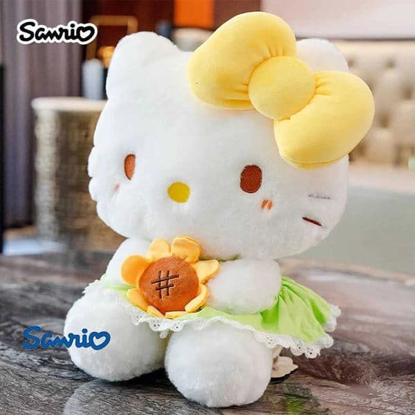 Sanrio Hello Kitty Cinnamoroll Anime Cute Cats Children Stuffed Toys Plush Toys Kawaii Baby Birthday Party Gifts Dolls For Girls L250908