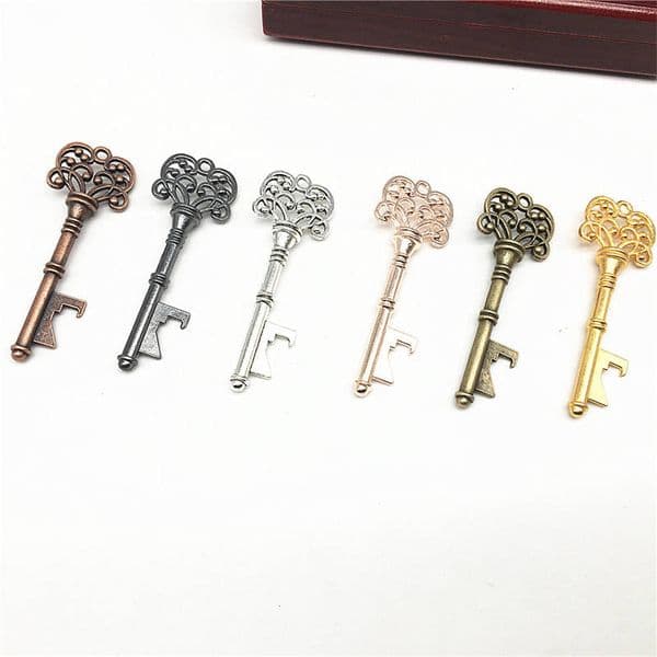 Sunflower Shaped Bottle Opener Vintage Key Zinc Alloy Copper Silver Beer Can Unique Creative Gift Opening Tools Kitchen Accessories Wedding Decorative Pendant