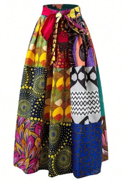 Womens Skirts Drawstring Colorless Geometric Bohemian Animal Print Cute Special Price 250908BJ