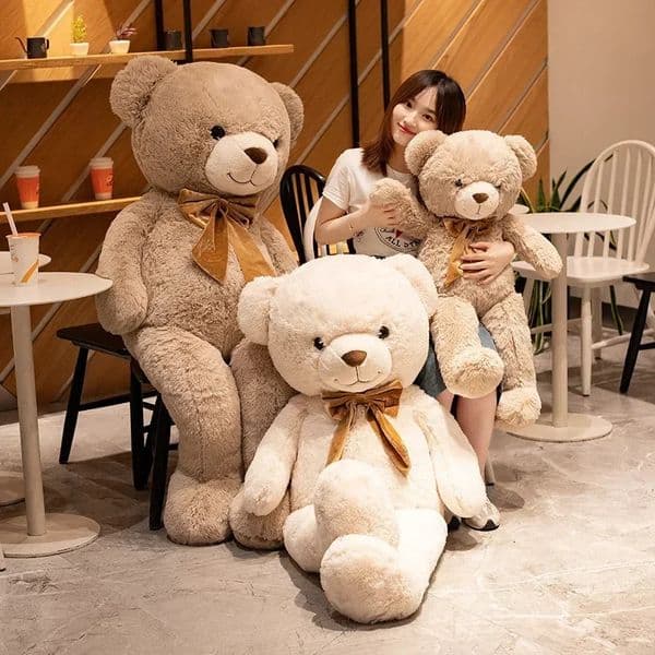 1pc High Quality Giant American Bear Plush Doll Soft Stuffed Animal Bear Plush Toys Girls Valentine Lover Birthday Gift250908BJ