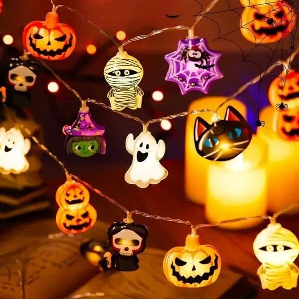 3M15M Halloween Pumpkin Lantern String 2010 LED Small Battery Box Colorful Lantern for Scene Decoration Ghost Festival ToysXJ250908
