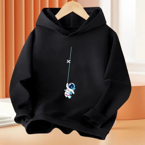 Boys Girls Autumn Hoodies Cartoon Funny Astronaut Tops Childrens Long Sleeve Hoody Sweatshirt Space Kids Clothes 250908BJ