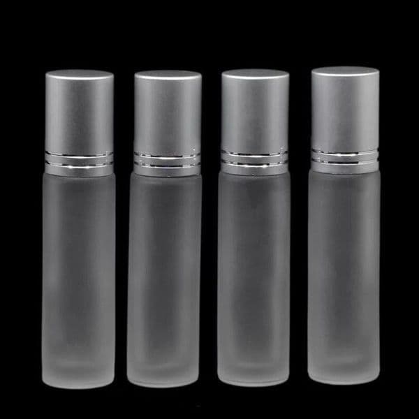 800Pcs 10Ml Elegant Frost Glass Roll On Essential Oils Perfume Bottles With Stainless Steel Roller Ball Qakxp B2