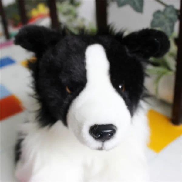 32cm Lifelike Border Collie Plush Toys Soft Puppy Stuffed Animal Dolls Real Life Dog Plush Toys For Kids Christmas Gifts 250909BJ