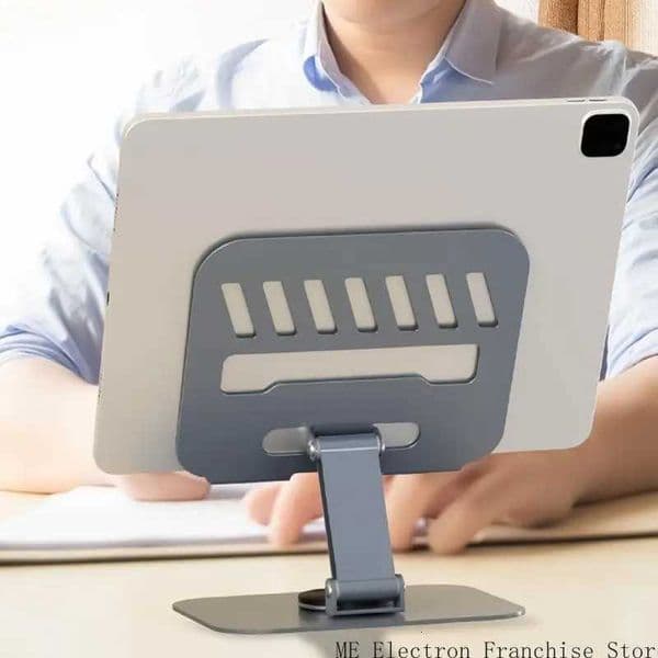Carbon Steel Laptop Holder 360Rotation Ventilated Design For Enhances Cooling Adjustable Heights From 50mm To 290mmXJ250909