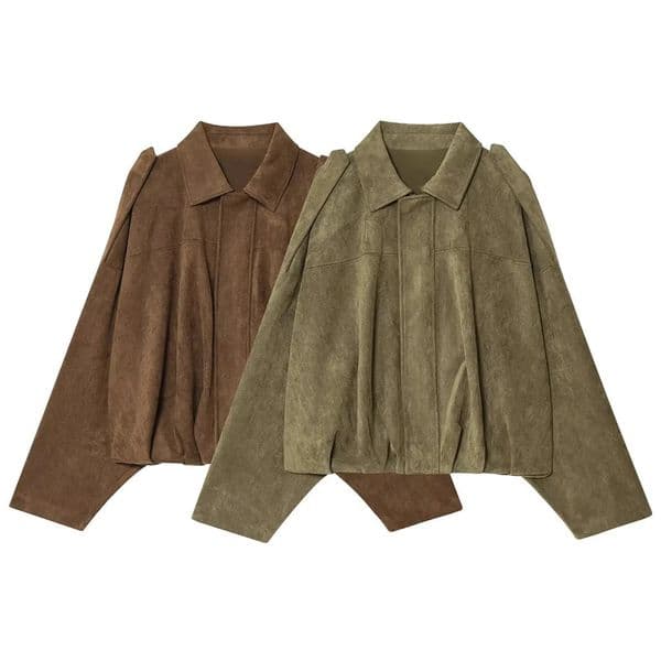 Crossborder autumn and winter products European American retro style suede effect bomber jacket 250909BJ