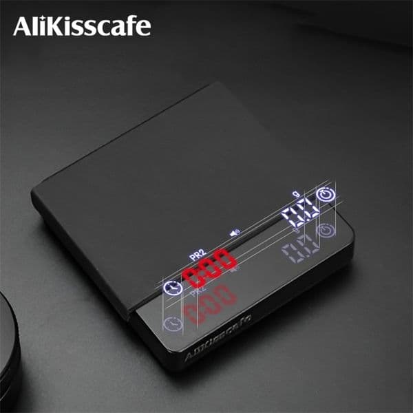 AliKisscafe Espresso Digital Scale With Timer Usb 3kg Electronic Precision Portable Barista Tool Kitchen Home Coffee Accessories 250909