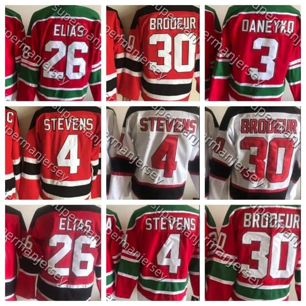 Vintage New Devils CCM Throwback Hockey jersey 26 ELIAS 3 DANEYKO 9 PARISE 17 KOVALCHUK 30 BRODEUR 26 STEVENS 2025