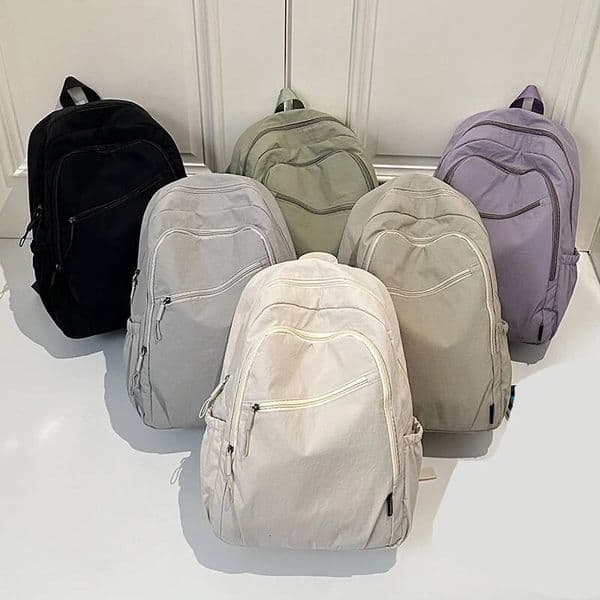 Backpack, large capacity, adjustable shoulder straps, suitable for school, campus travel, and work, with a secure zipper closure high-quality