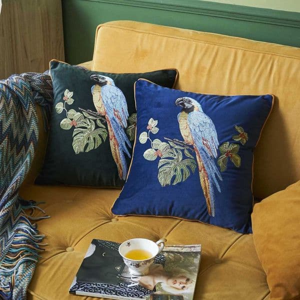 Luxurious Plush American Parrot Leopard Embroidered Pillowcase Bedside Cushion Cover Office Car New Y251109