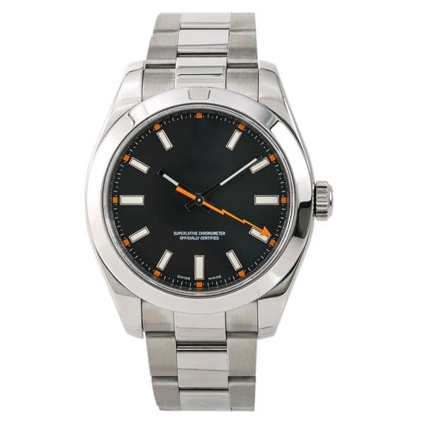 Mens Sapphire Wristwatches 40mm 116400 116400GV 116400 Mens Automatic Watch Black Dial Stainless Steel Movement Automatic Watches