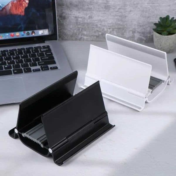 1Pc Vertical Laptop Stand NonSlip Silicone Heat Dissipation Gravity Holder for Laptop And TabletXJ250909