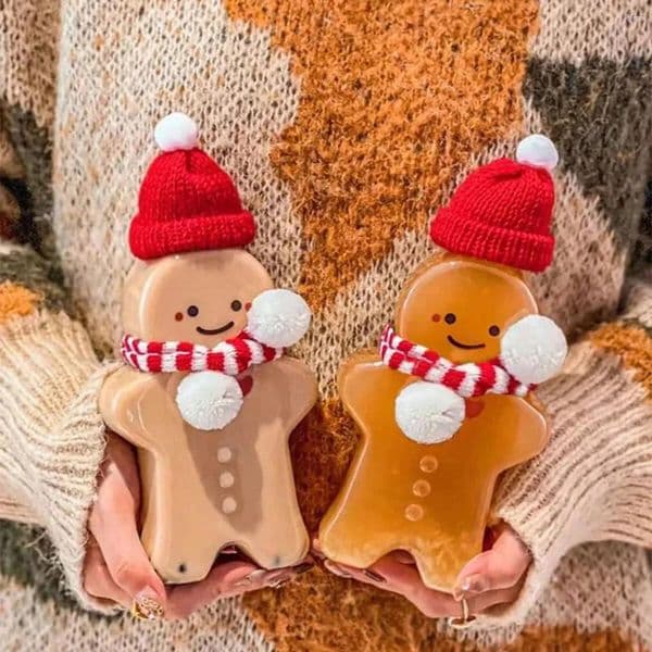 Water Bottles 3set Christmas Gingerbread Man Bottle Party Candy Jar Juice Drink Xmas Plastic Kettle Kids Gift Decor