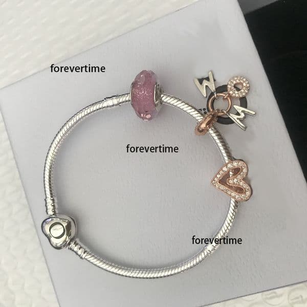 designer bracelet with box 925 silver charm Ducks mice bracelets for women set rose gold diamond pendant spider bracelet snake chain jewelry gift