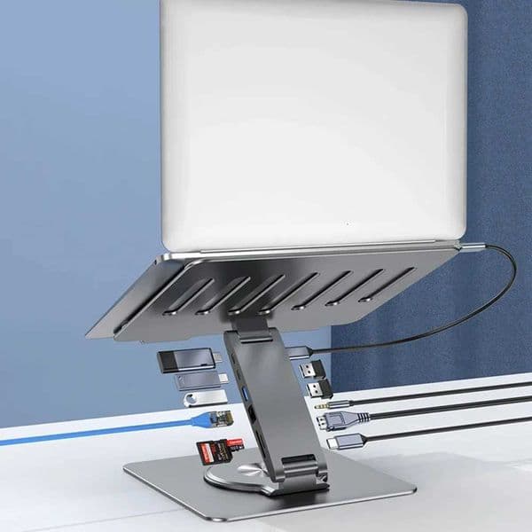 Laptop Stand for MacBook Pro Air Surface 360 Rotatable Foldable with USB C Hub Universal Laptop Bracket HolderXJ250909