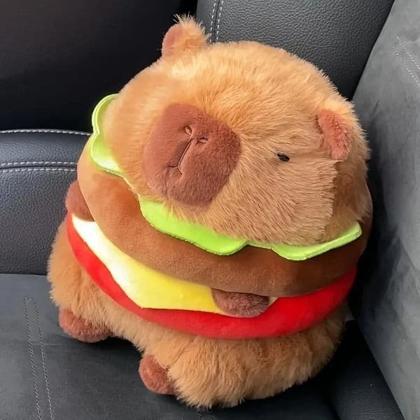 Capybara Plush Toy In The Shape Of A 20cm787inch Hamburger Capibara Plush Toy In The Shape Of A Hamburger Holiday Gifts 250909BJ