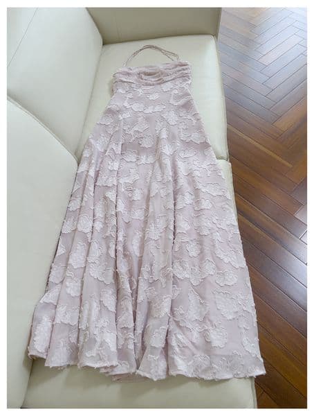2025 Autumn Pink Solid Color Dress Halter Square Neck Long Maxi Casual Dresses J5S099363 Haute Couture Check Size Chart Please