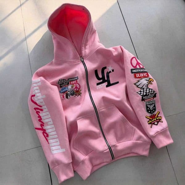 Fashion Trend Multi-Medal Digital Print Unisex Autumn Winter Full Pattern Hooded Cardigan