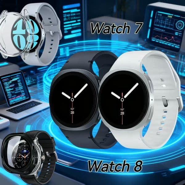 Smart 7 8 Series, Unisex, 44mm Watch Face, HD Screen, Compass, Fitness, Silicone Case