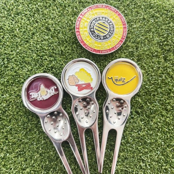 Luxury Stainless Steel Magnetic Golf Ball Marker Pitch Fork Premium Divot Repair Tool for Golf Enthusiasts Newest Tool
